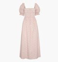 The Scarlett Midi Nap Dress / Ivory Geo Ditsy    By Hill House Home