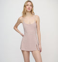 The Zuri Swim Skirt / Cognac Gingham   By Hill House Home