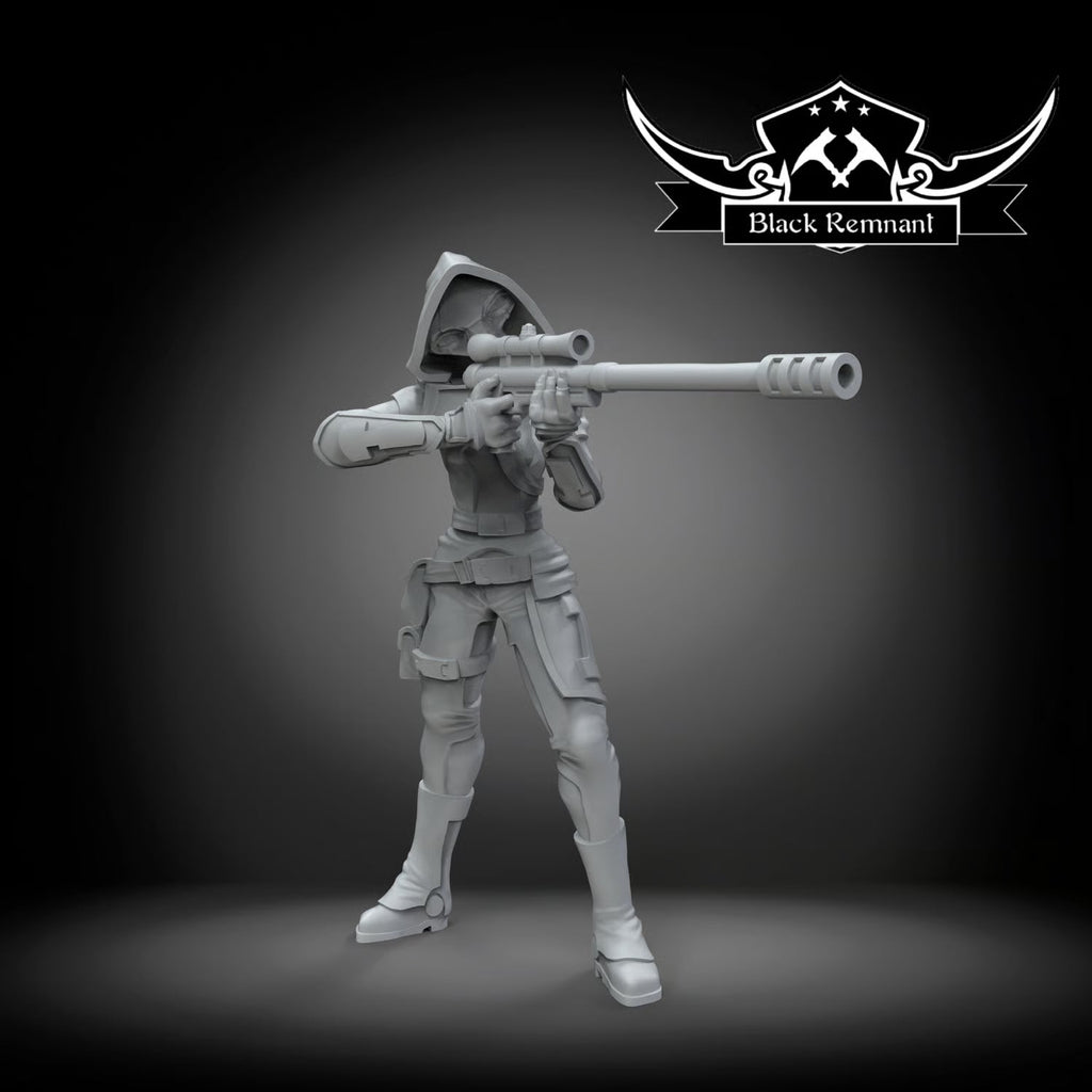 The hooded bounty hunter, Black Remnant