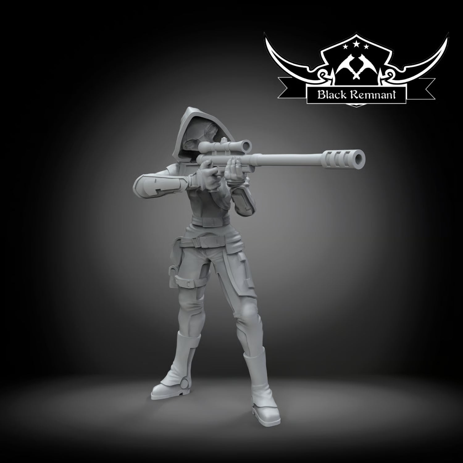 The hooded bounty hunter, Black Remnant