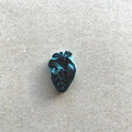 Tiny human heart hand carved rubber stamp