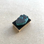 Tiny human heart hand carved rubber stamp