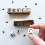 Moon phases rubber stamps