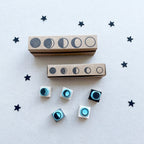 Moon phases rubber stamps