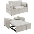 3-in-1 Convertible Sofa Bed, Pull Out Sleeper Sofa with USB Charging, Beige
