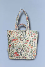 Tote Bag tejido jacquard flores azaleas