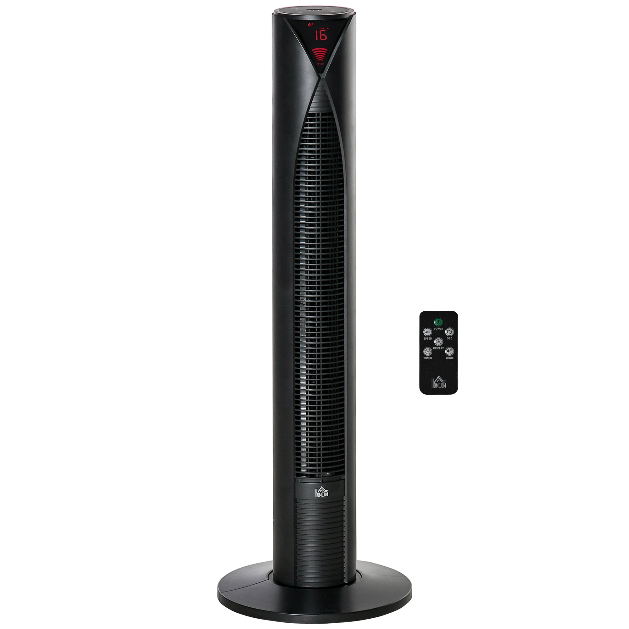 Freestanding Tower Fan Cooling for Home Bedroom with Oscillating & 4 Modes, Black