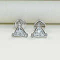 Triangle Cut Lab Diamond Stud Earrings
