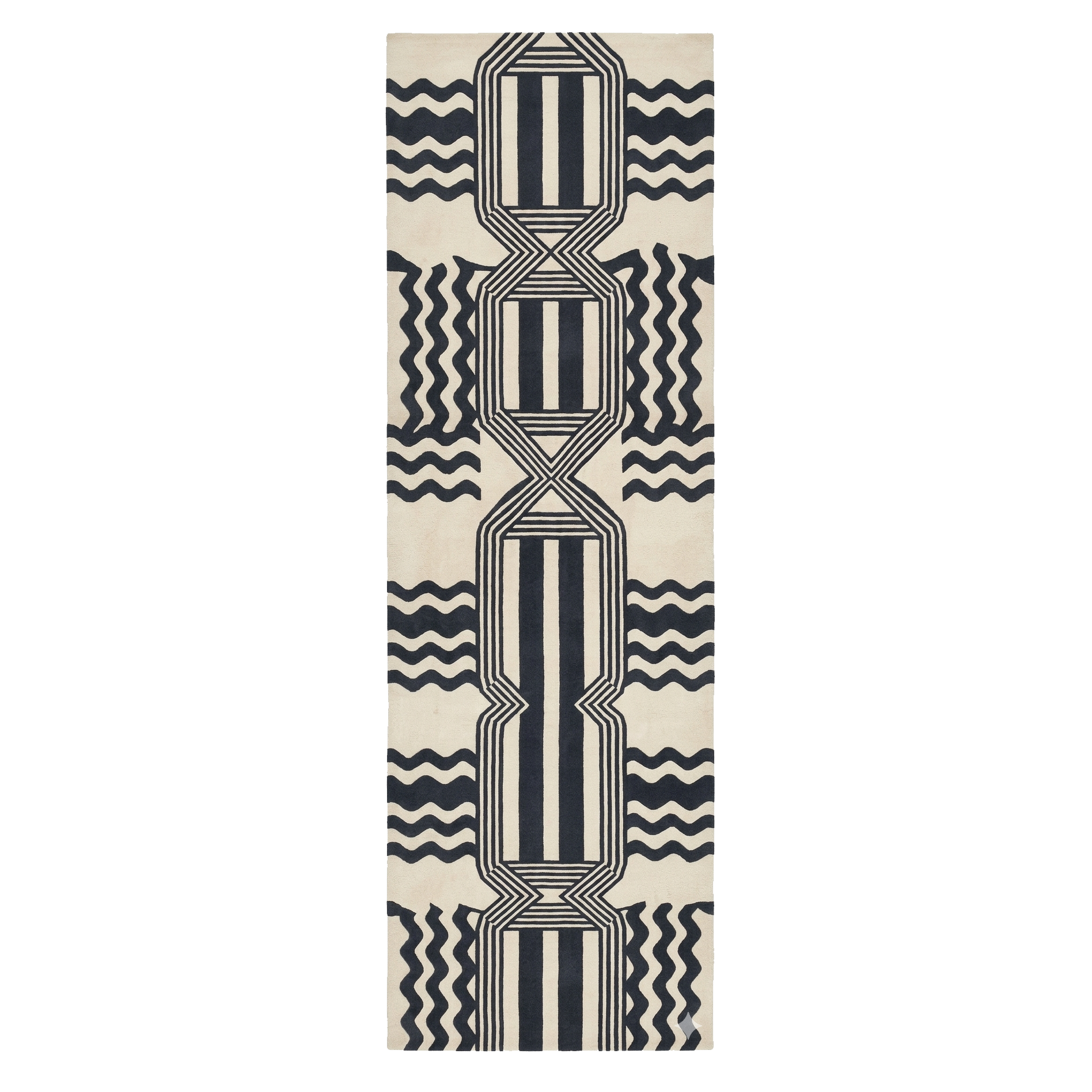 Tribal Wave Rhythm Hand Tufted Rug