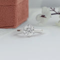 Lab Diamond Tulip Round Solitaire Ring