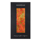 Floral Silk Scarf with Bold Red & Green Accents