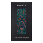 Floral Print Silk Scarf in Teal and Red Nature