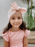 Turbante con Lazo Nenina & Co Rosa Claro
