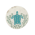 Turtle and Coral Round Beaded Placemat