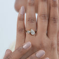 Two Stone Pear Shaped Engagement Ring