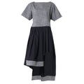 Two-Toned Asymmetrical Denim Tunic Dress