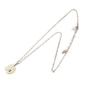 CC Silver Plated Resin Rhinestone Pendant Necklace