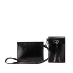 Leather VRing Neck Pouch