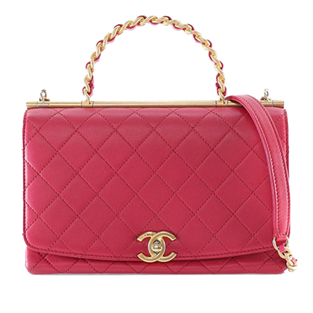 Medium Quilted Lambskin La Parisienne Flap