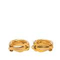 Gold Plated CC Hoop Clip On Earrings