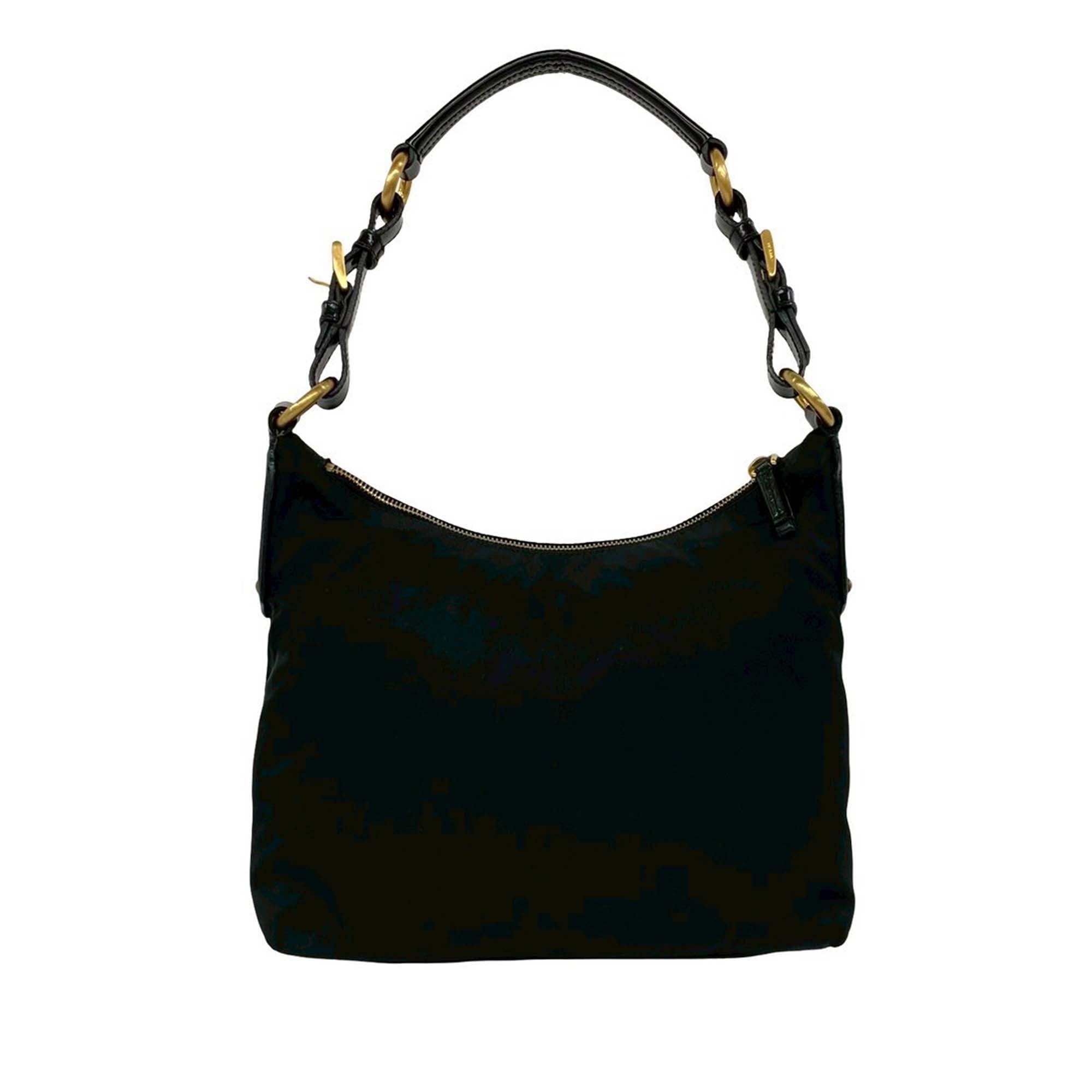 Nylon Vela Grommet Shoulder Bag