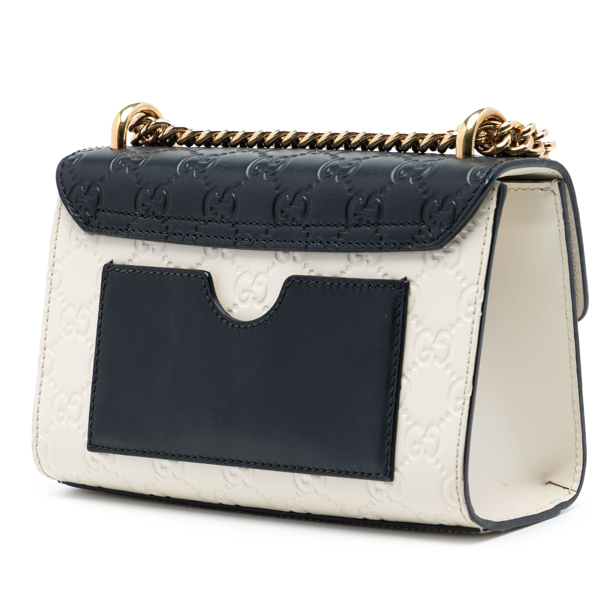 Small Bicolor Guccissima Padlock Crossbody