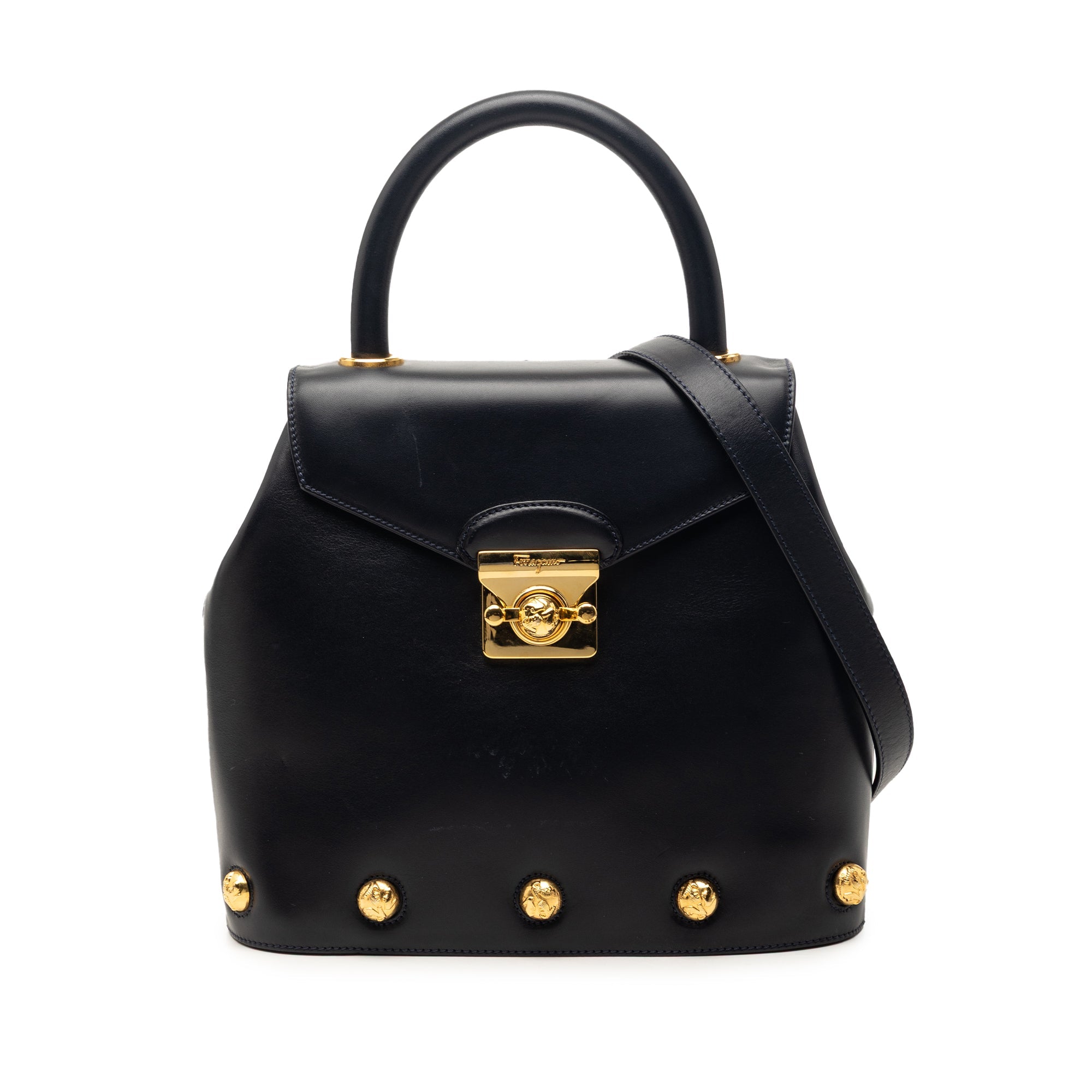 Studded Leather Satchel