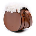 Mini Shearling and Calfskin Marcie Saddle Crossbody
