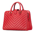 Small Chevron Calfskin Monogram Cabas Satchel