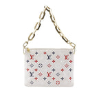 Tricolor Monogram Embossed Puffy Lambskin Coussin PM