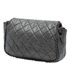 Small Quilted Calfskin CC Enchained Accordion Flap