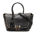Leather Demilune Whipstitch Satchel