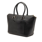 Leather Demilune Whipstitch Satchel
