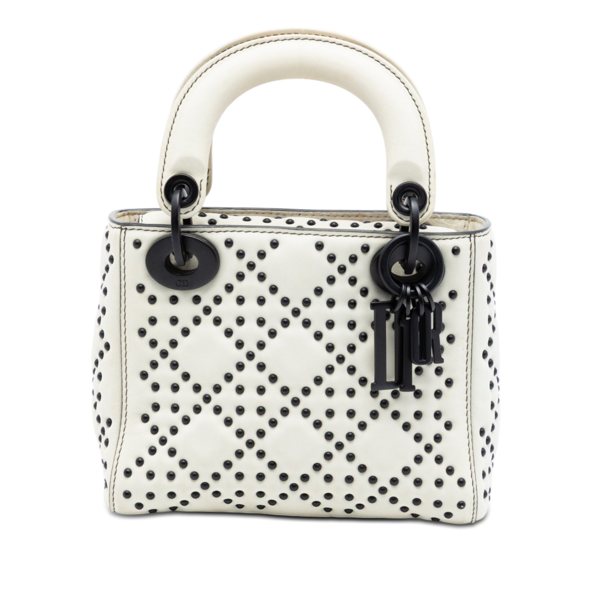 Mini Ultra Matte Calfskin Cannage Studded Supple Lady Dior