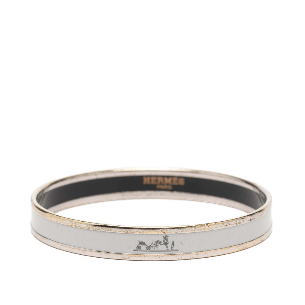 Narrow Caleche Enamel Bangle 70