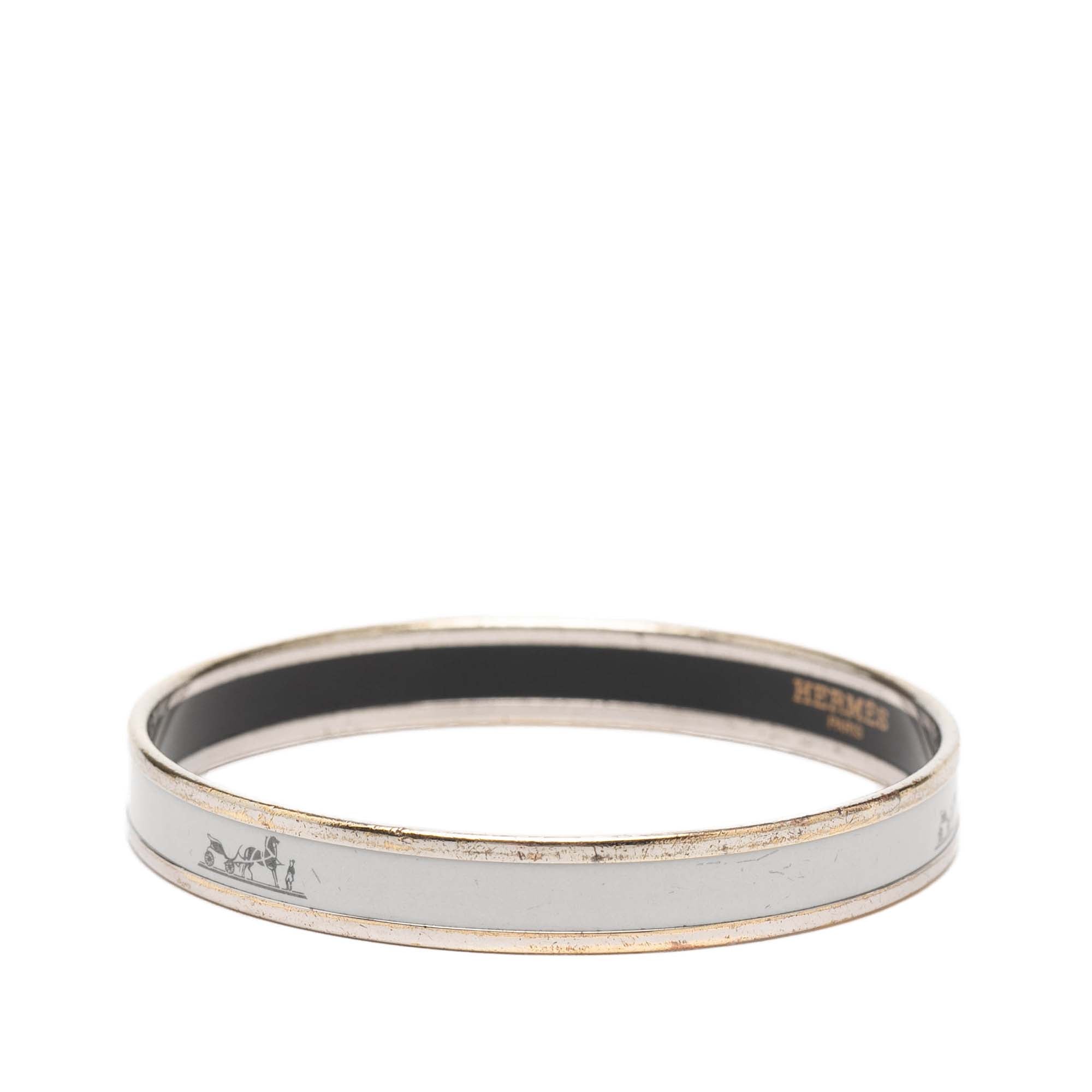 Narrow Caleche Enamel Bangle 70