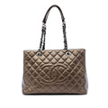 Metallic Caviar Grand Shopping Tote
