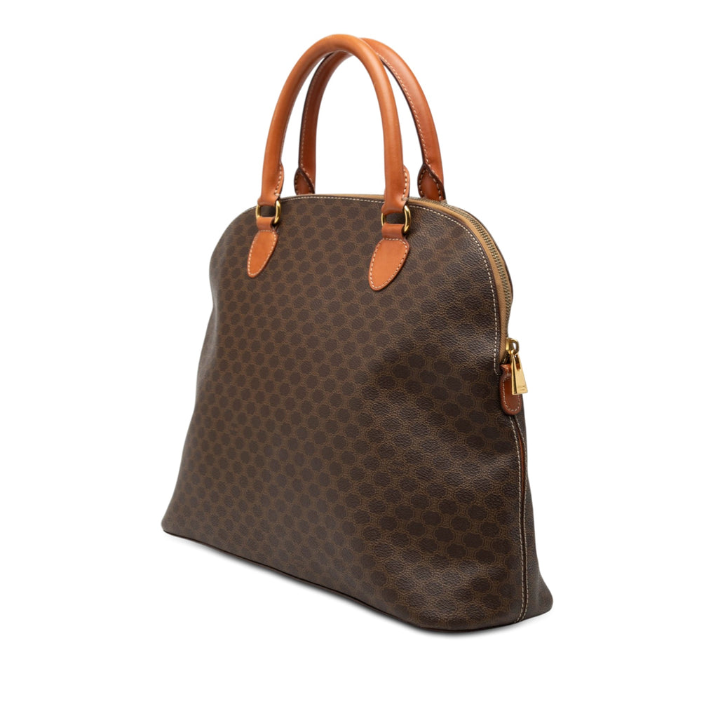 Macadam Coated Canvas Dome Satchel