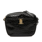 Croc Embossed Leather Vara Crossbody