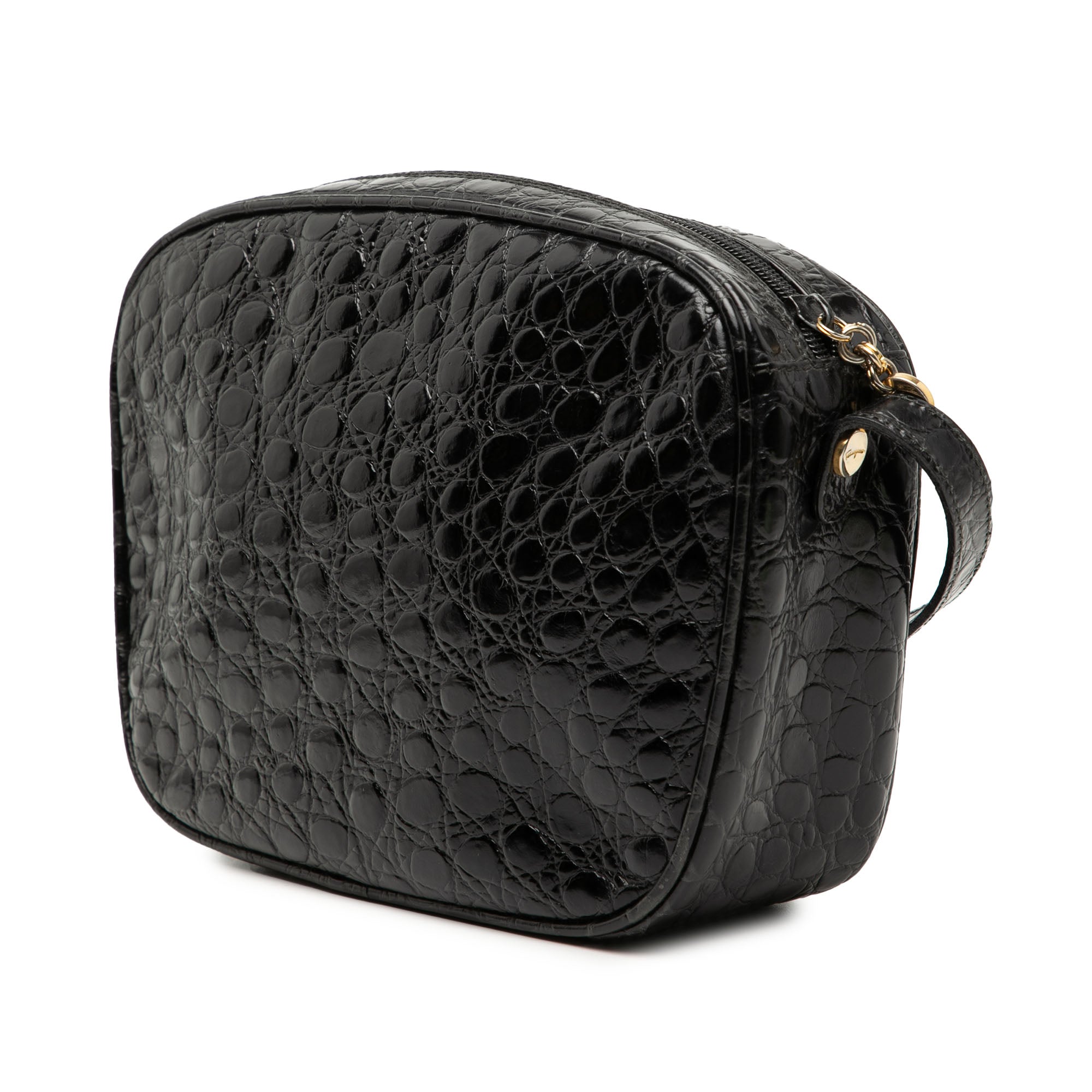 Croc Embossed Leather Vara Crossbody