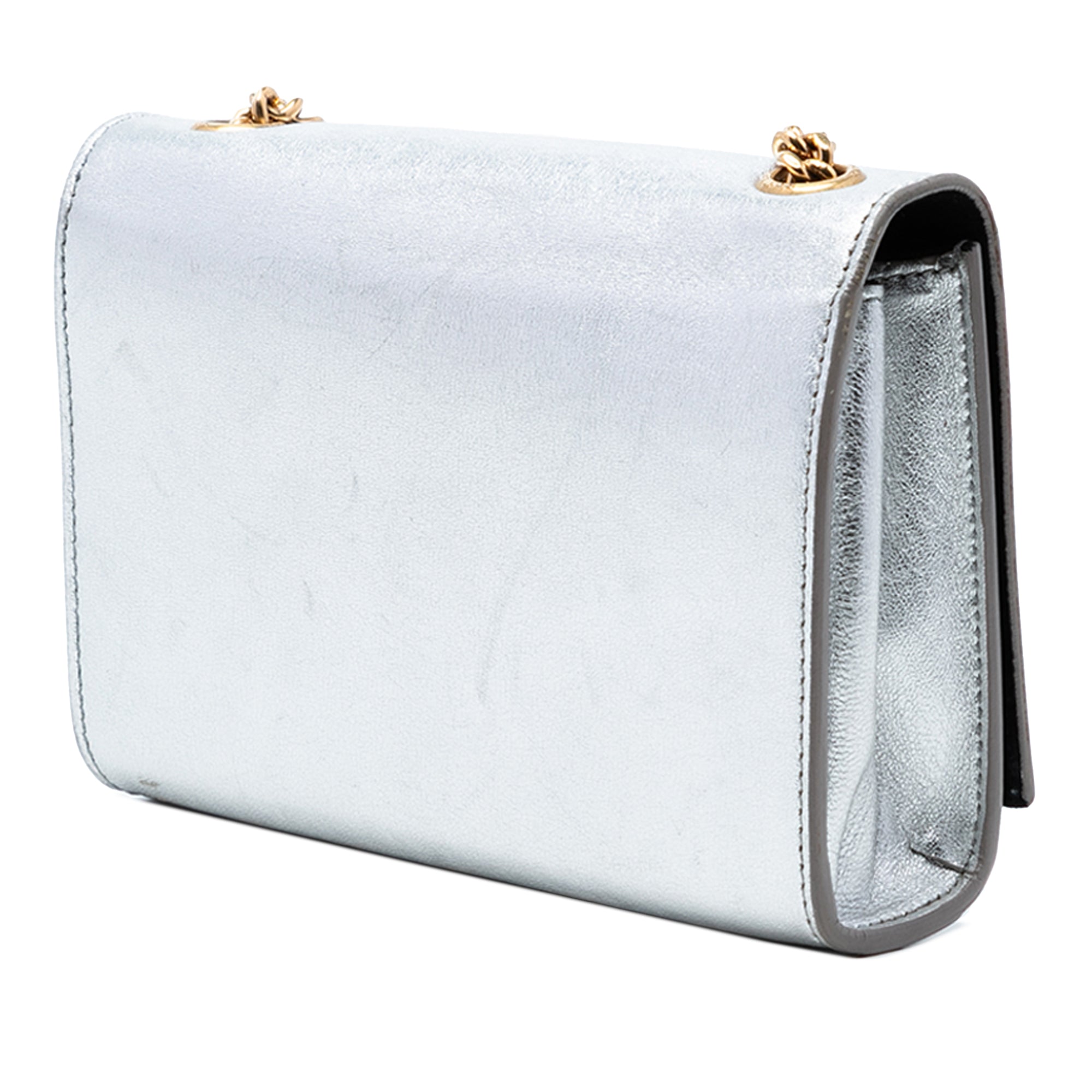Small Metallic Calfskin Monogram Kate Tassel Crossbody
