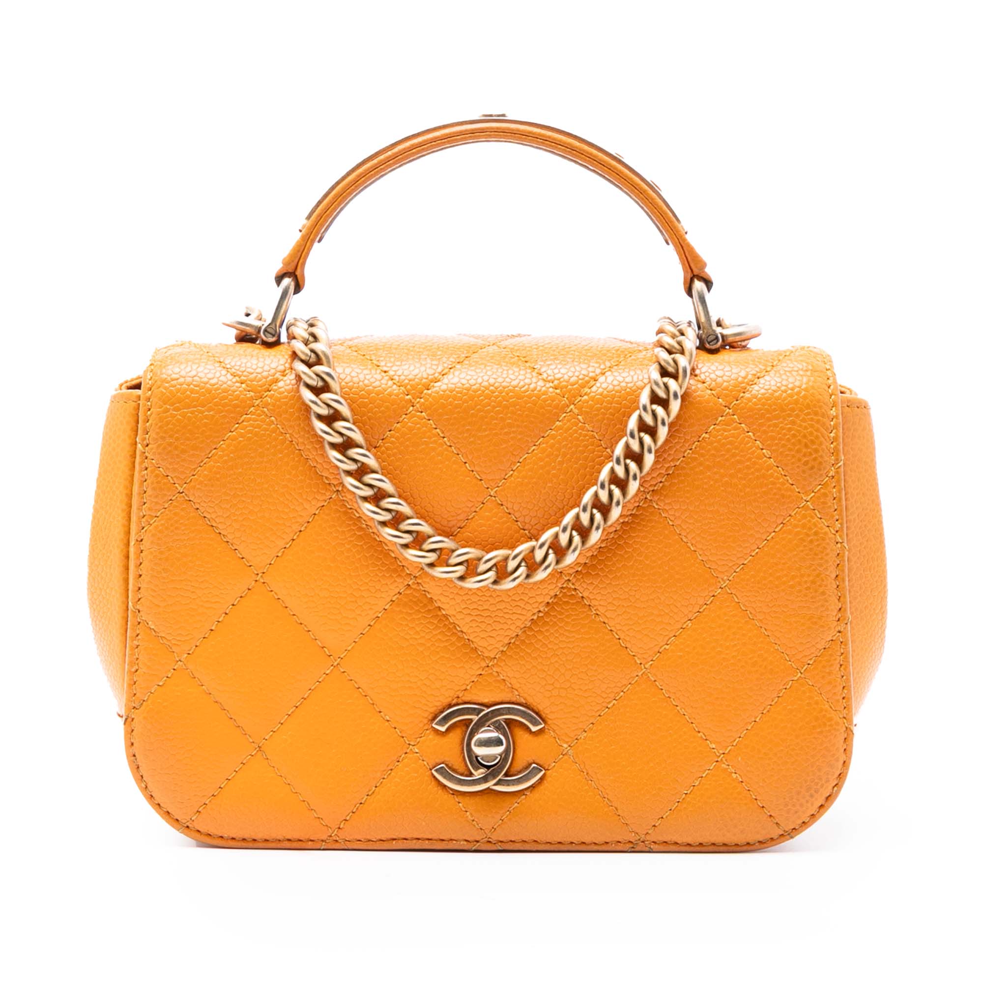 Mini Quilted Caviar Carry Around Flap