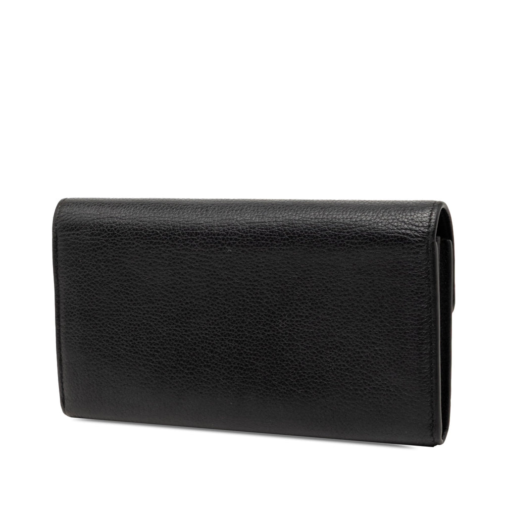 Leather LockMe Long Wallet