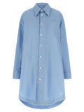 Ami Paris Cotton Poplin Shirt Dress — Blue