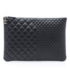 Large Bi Quilted Lambskin O Case Clutch