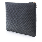 Large Bi Quilted Lambskin O Case Clutch
