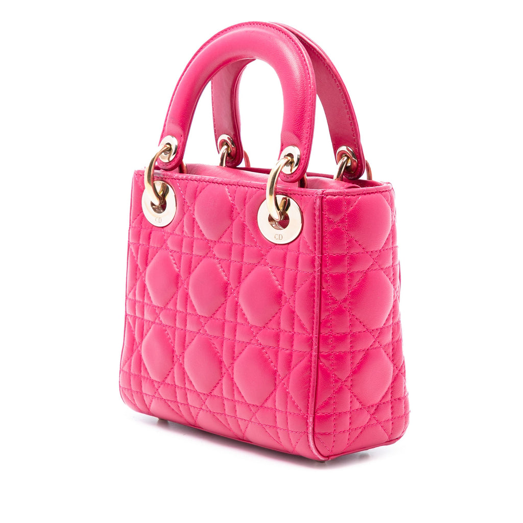 Mini Lambskin Cannage Lady Dior