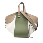 Small Tricolor Soft Grained Calfskin Hammock Bag