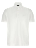Zegna Piqué Cotton Polo Shirt — White