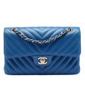 Small Classic Chevron Lambskin Double Flap